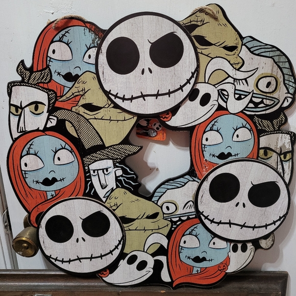 Holiday Nightmare Before Christmas Wood Wreath Large Poshmark